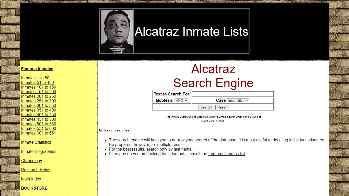 Alcatraz Inmate Lists